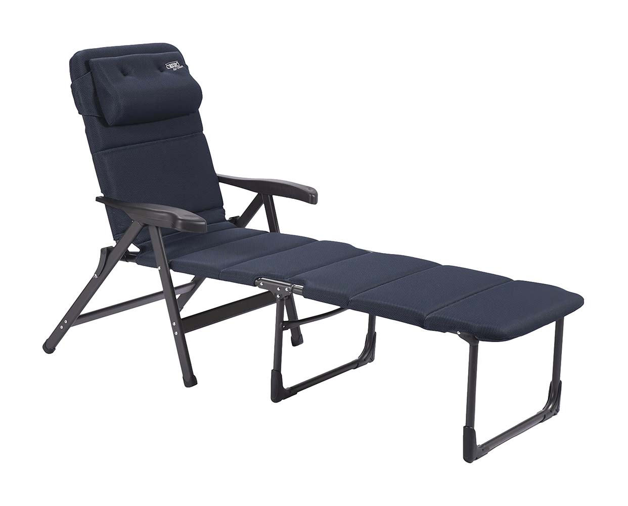1148366 Een multifunctionele en uiterst comfortabele stoel. Deze stoel is door het unieke frame te gebruiken als ligstoel, om te zitten en als relaxstoel. Hierbij is de rugleuning verstelbaar in 7 standen. Deze stoel biedt maximaal comfort dankzij de gepolsterde 3D stof welke extra luchtdoorlatend is en geen vocht vasthoudt. Daarnaast beschikt deze stoel over een verstelbaar en zeer luxe hoofdkussen.