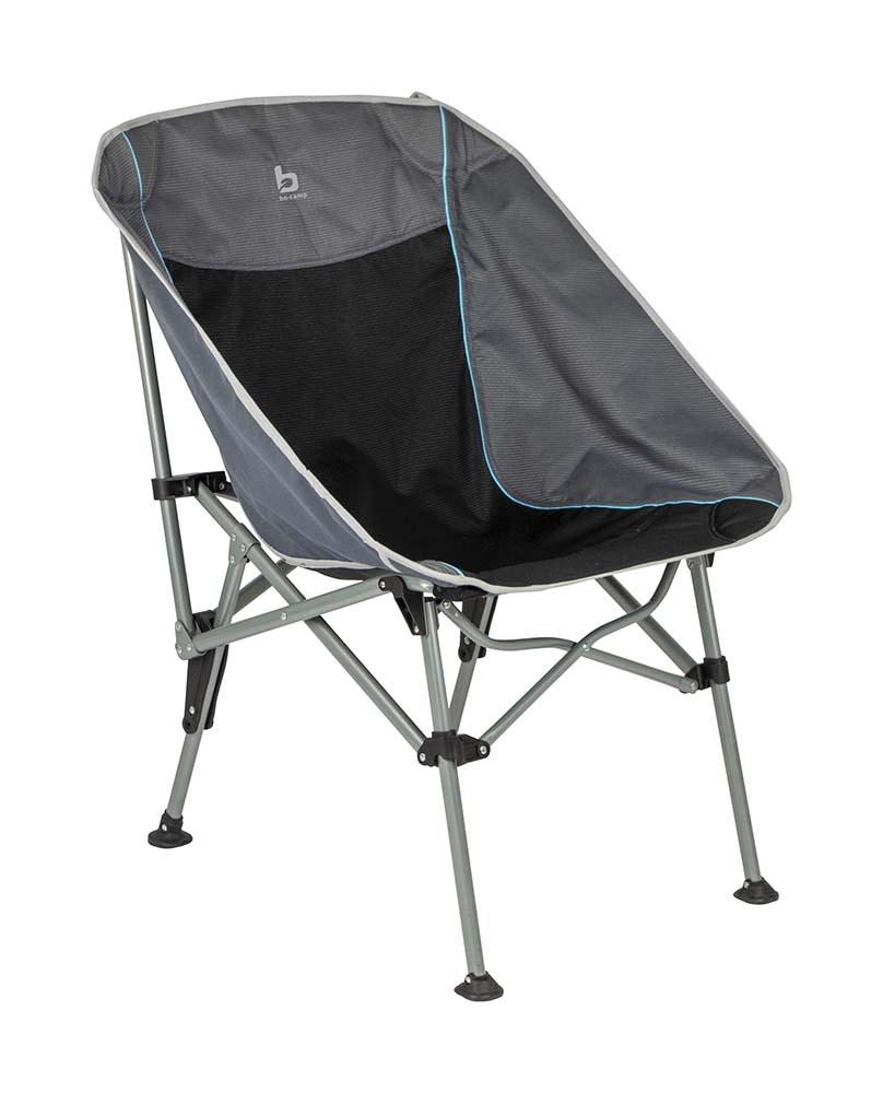1204749 A very compact and luxury folding chair. This bucket seat is very compact to fold and transport in the included carrying bag. The chair has a steel frame with a luxurious 2-tone 600D polyester upholstery.
