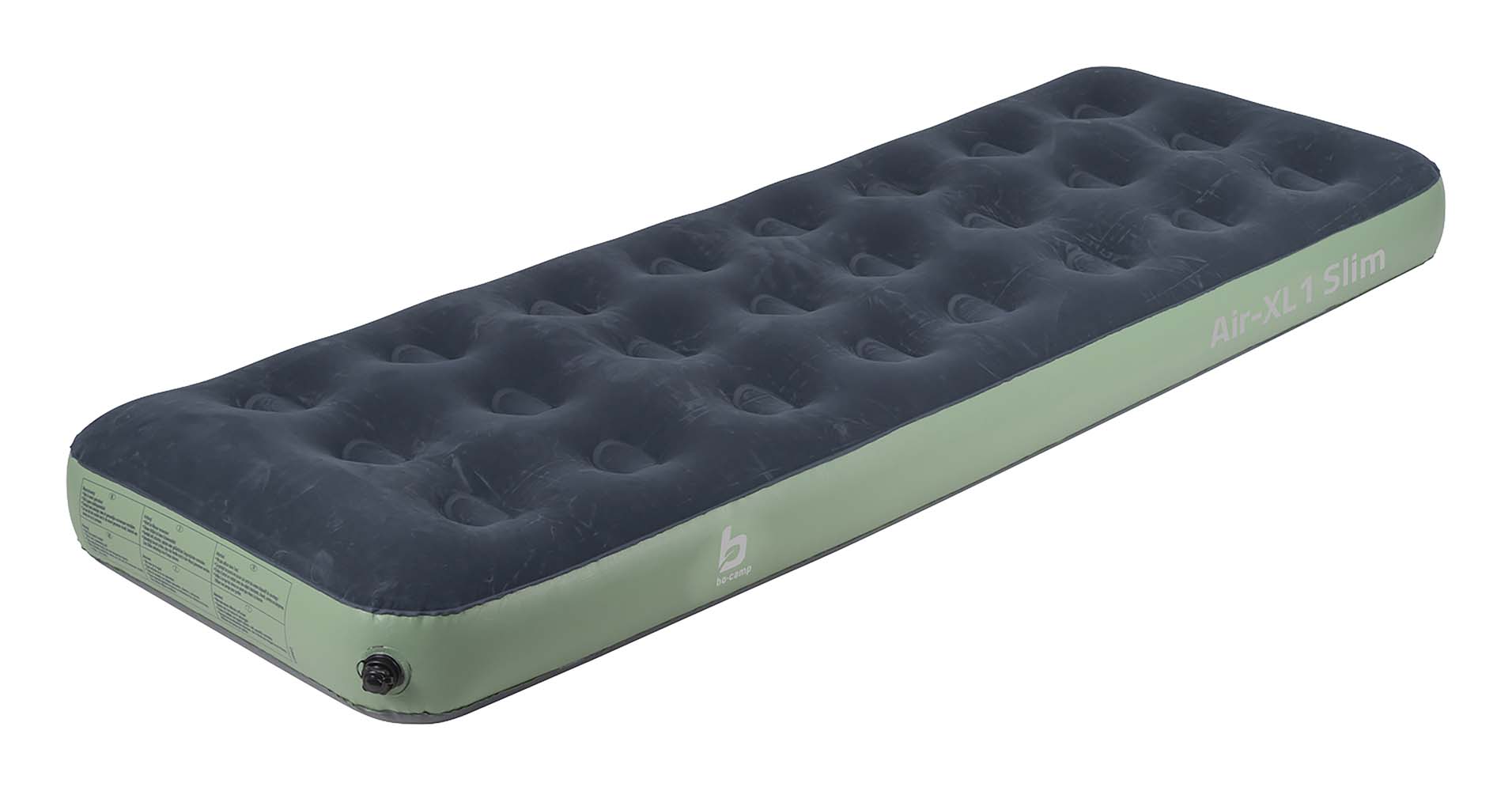 3107005 An extra long, durable and narrow air mattress. Due to its unique width, 2 air mattresses fit in an inner tent smaller than 150 centimetres. Has a large filling opening with double valve. This allows the air mattress to rapidly inflate and deflate. Equipped with an extra soft suede top layer for extra comfort.