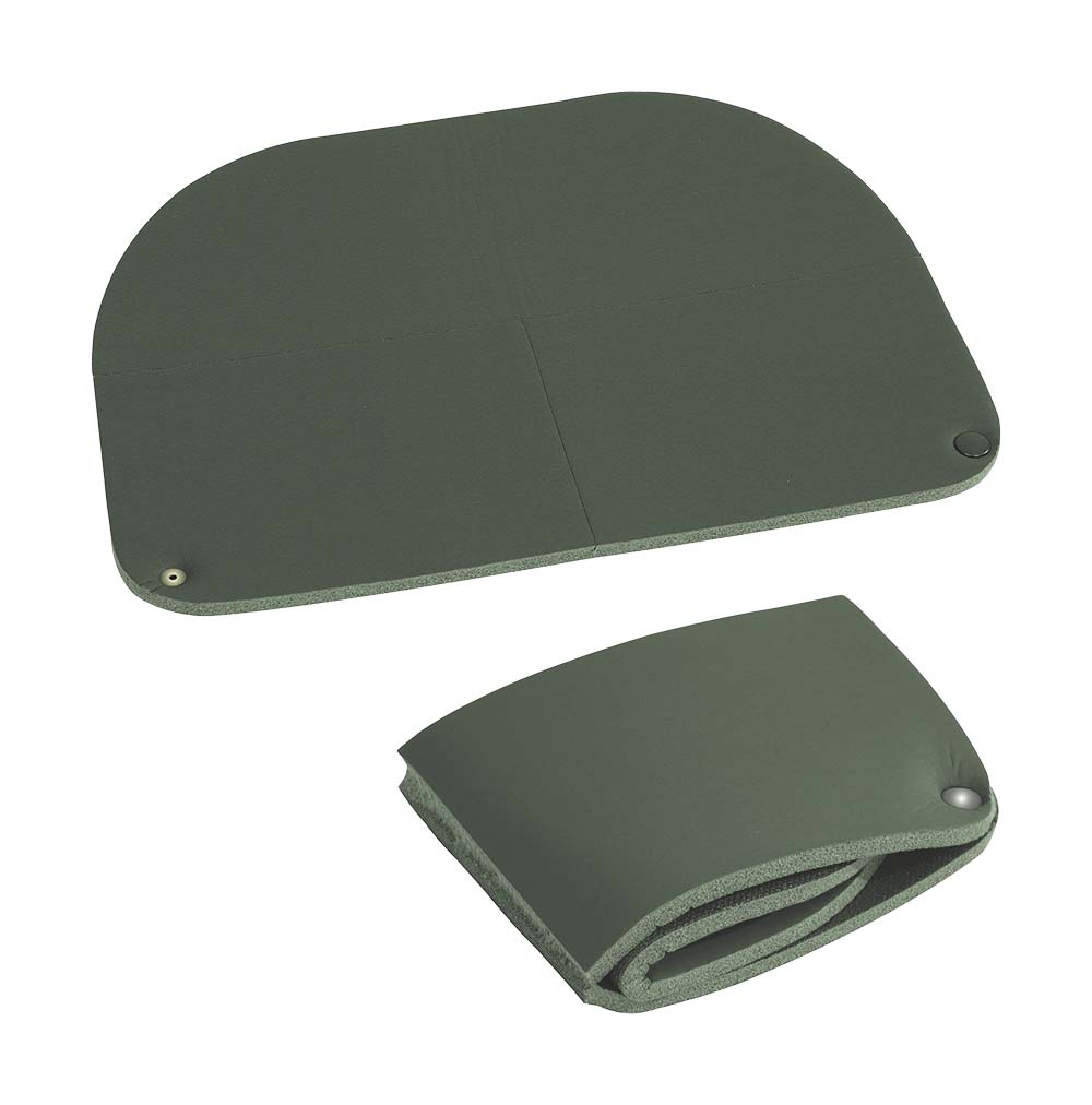 3506660 A lightweight and compact seat flap. Provides extra comfort on any desired seat. The seat flap can be used on the ground, on a wall, a stadium seat or in a camping chair. After use this folding seat cushion is easy to store with the clip closure.