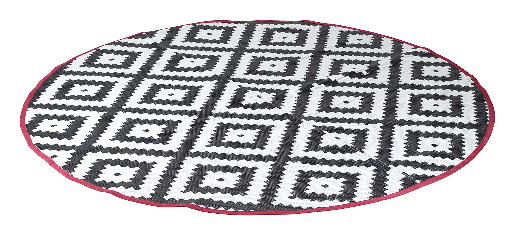 Bo-Camp - Urban Outdoor collection - Chill mat - Falconwood - Rond - Zwart/Wit detail 2