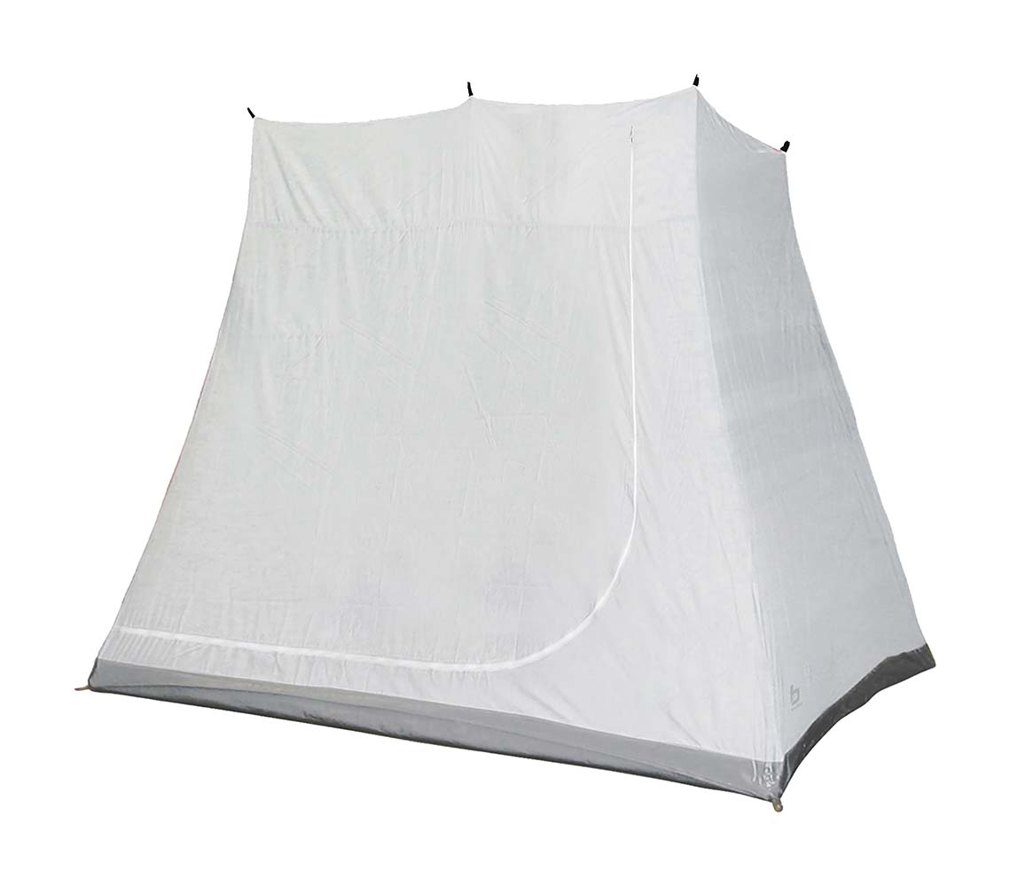 4471810 Universal sleeping cabin for the extension of an awning.  Quick to create a sleeping area for 2 persons  and easy to attach to the frame of the tent. This inner tent is made from breathable polyester with a waterproof ground sail. The tent also has ventilation mesh.