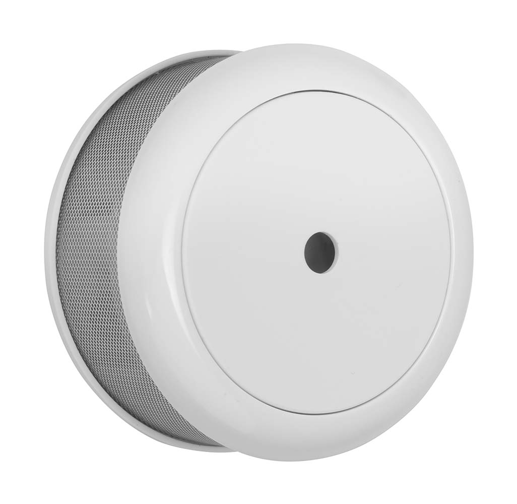 5316020 A very handy mini smoke detector for smaller rooms. The mini smoke detector has a high quality built-in lithium battery with a 10 year lifespan and makes use of a photoelectric sensor. The detector has an extra large test button.
