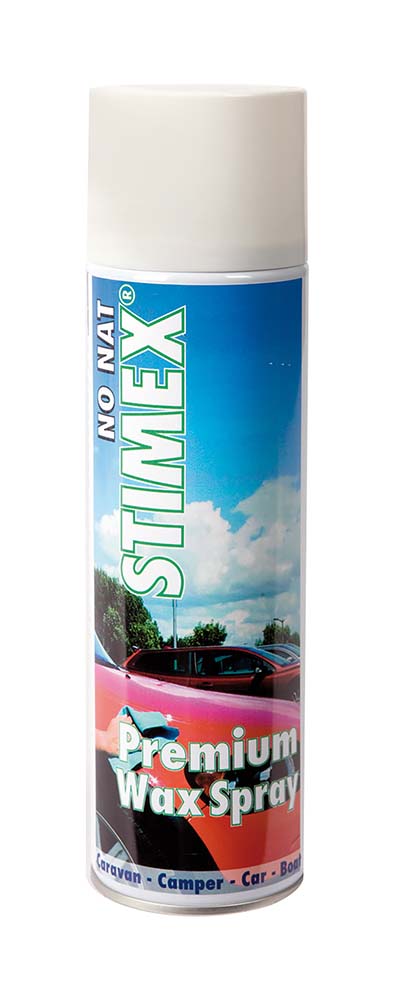5612745 Stimex Premium Wax is a 2 in 1 product in a handy spray. Cleans and protects the caravan, camper, boat or car for longer. It protects cars against brush stripes from the car wash. This excellent product is suitable for the treatment of paints and polyester (boats). Resulting in a high-gloss protective layer for approximately 7 months!