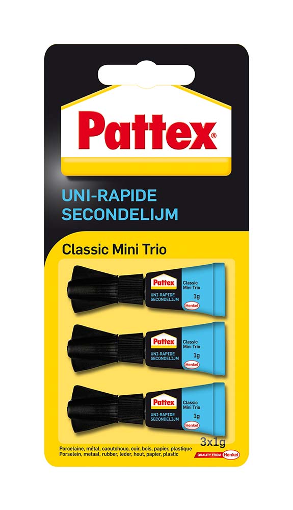 Pattex - Secondelijm - Classic - 3 Stuks - Transparant