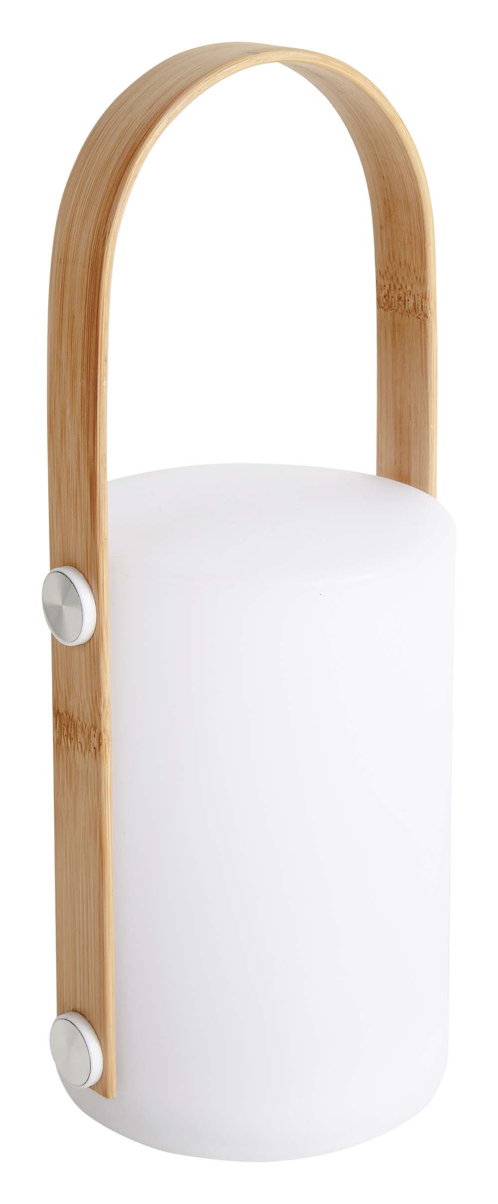 5818616 An atmospheric rechargeable table lamp with a stylish outdoor look. Gives a pleasant light by the warm white LED lighting. Equipped with 3 light modes, a plastic housing and a bamboo handle. The built-in Li-ion battery can be charged with an included USB cable. Ideal for on a table or cabinet.