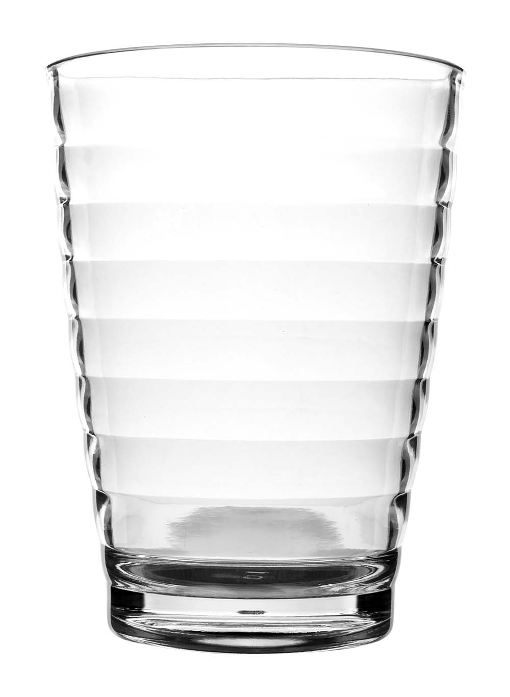 6101396 An extra firm and luxurious lemonade glass. Made of 100% polycarbonate. This makes the glass virtually unbreakable, lightweight and scratch resistant. This glass is also dishwasher safe. A set of 4 glasses.