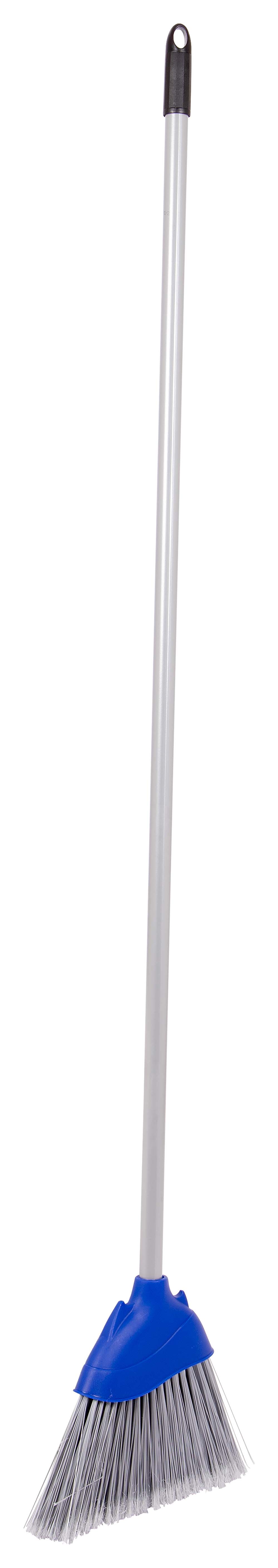 6514910 A squeegee with a telescoping handle. Features a nylon broom and a plastic broomstick.