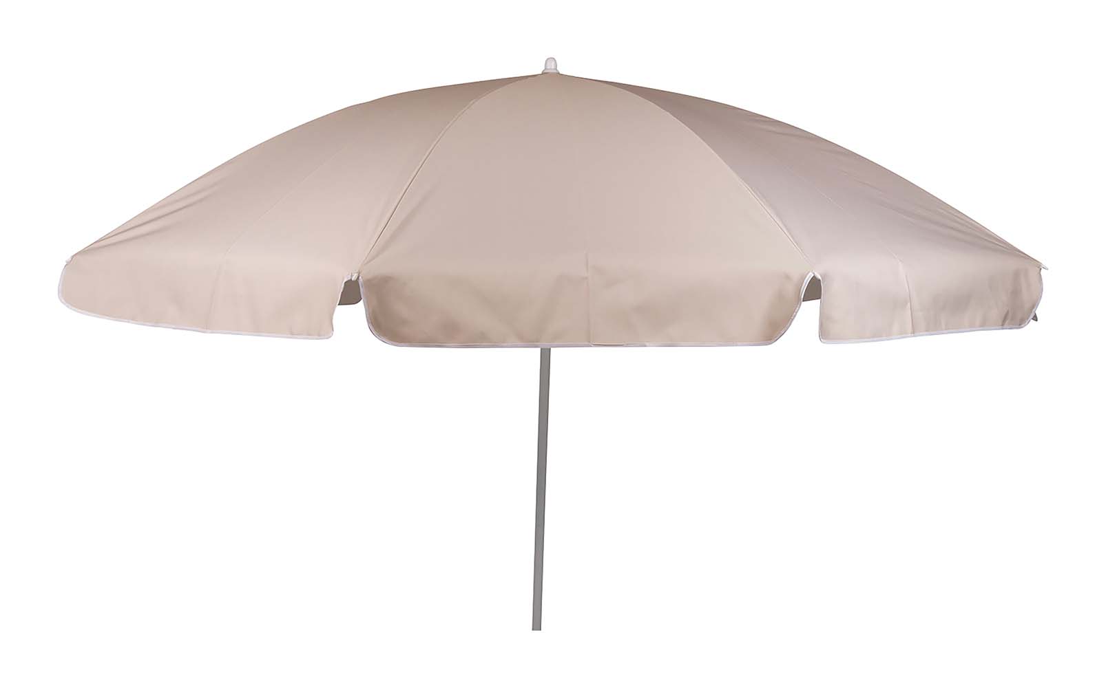 7267246 A stylish and sturdy steel frame parasol. The 160 gr/m² polyester fabric provides protection against harmful solar radiation. The pole has an articulated arm to allow the parasol to bend depending on the direction of the sun. The parasol pole has a 25 mm diameter.