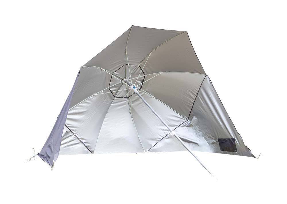 Bo-Camp - Beach parasol - With sidewalls - Grey