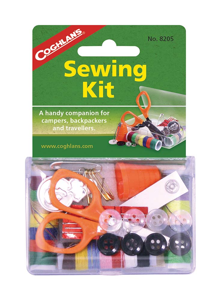 7698205 A complete sewing and repair kit. A handy small sewing kit containing everything needed to carry out emergency repairs, such as to your clothes or backpack. A compact set for travelling, camping, backpacking or in an emergency. The pack features 45 metres of yarn in 21 different colours. It comes with accessories like scissors, needles, safety pins, etc. This set will always help keep you going.