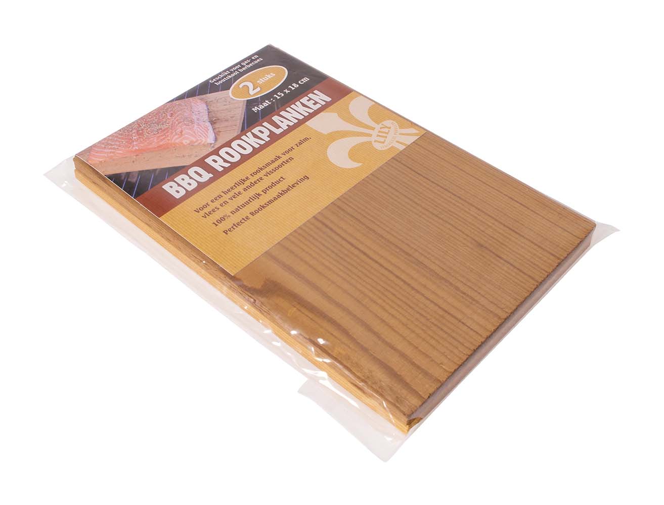 8107915 Set of 2 smoker planks. Adds a delicious smoke flavour to meat or fish dishes. This 100% natural product creates the perfect smoke flavour. Suitable for use on gas or charcoal barbecues.