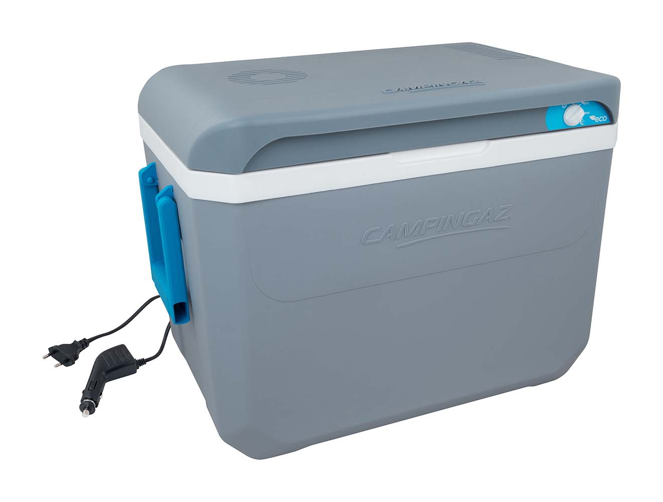 8830254 An electric coolbox with PU foam insulation. Chills to 20 degrees under the ambient temperature! This coolbox has a 12 Volt and a 230 Volt connection The ventilation of this Powerbox is virtually silent. Suitable for 1.5 litre bottles and easy to carry with 2 sturdy handles.