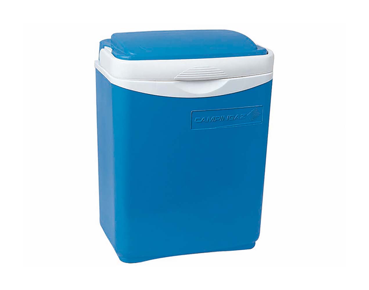 8839401 A lightweight cooler. Equipped with an ergonomic handle that also functions as a locking mechanism, as the lid of the cooler box is blocked when lifting by the handle. When the lid is reversed it can be used as a tray. Also suitable for 1.5-litre bottles