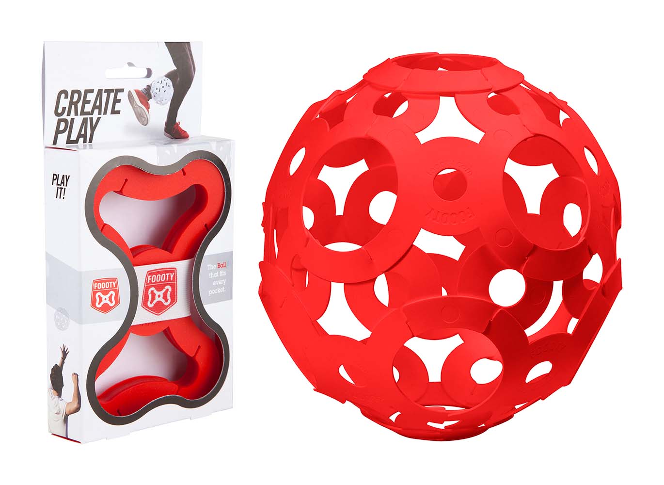 Foooty - travel ball - Red
